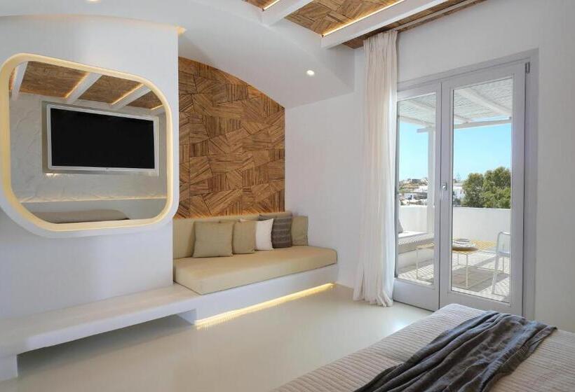 带泳池观景的豪华房, Andronikos