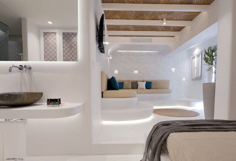 带泳池观景的豪华房, Andronikos