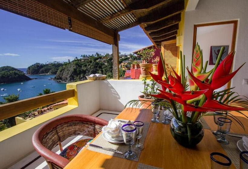 شقة لشخصين مزود بحمام سباحة, Playa Rosa Bungalows Careyes