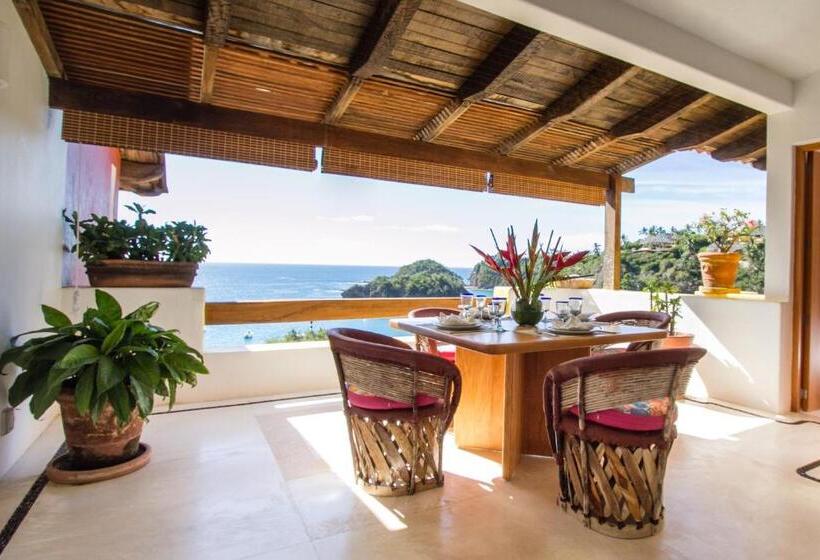 شقة لشخصين مزود بحمام سباحة, Playa Rosa Bungalows Careyes