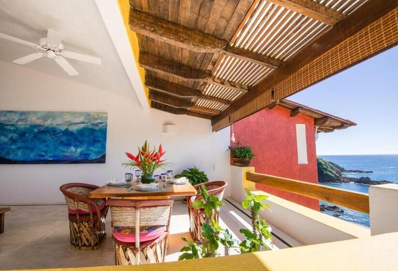 شقة لشخصين مزود بحمام سباحة, Playa Rosa Bungalows Careyes