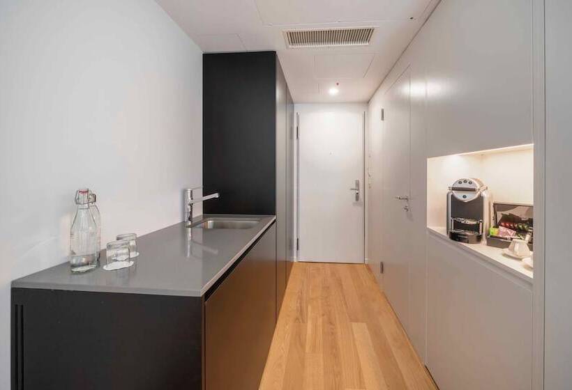 庭の見える1ベッドルームアパートメント, Set Hotel.residence By Teufelhof Basel