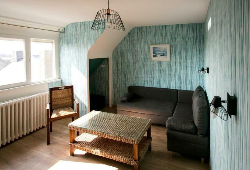 غرفة قياسية رباعية, Le Cotentin Appart Hôtels & Restaurant Le Cot