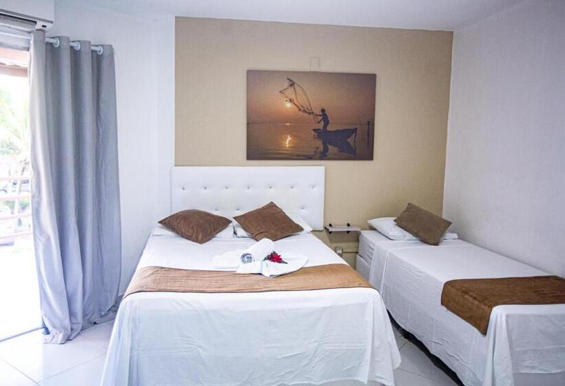 اتاق استاندارد سه تخته با بالکن, Pousada Sereia Do Porto