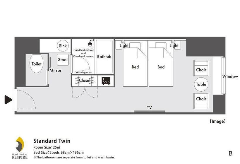 Quarto Estandar, Hankyu Respire Osaka