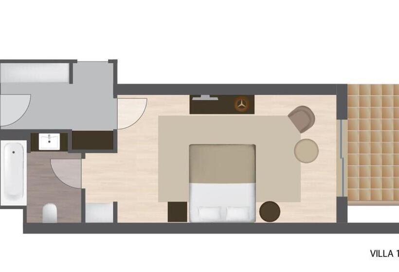 침실 1개 주택, Turquoise