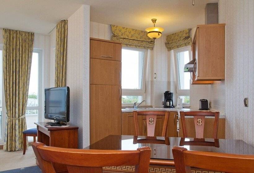 آپارتمان 1 خوابه با چشم‌انداز دریا, Seetelhotel Ostseeresidenz Ahlbeck