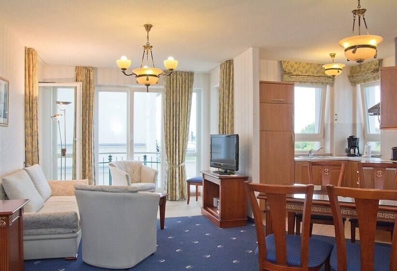 آپارتمان 1 خوابه با چشم‌انداز دریا, Seetelhotel Ostseeresidenz Ahlbeck