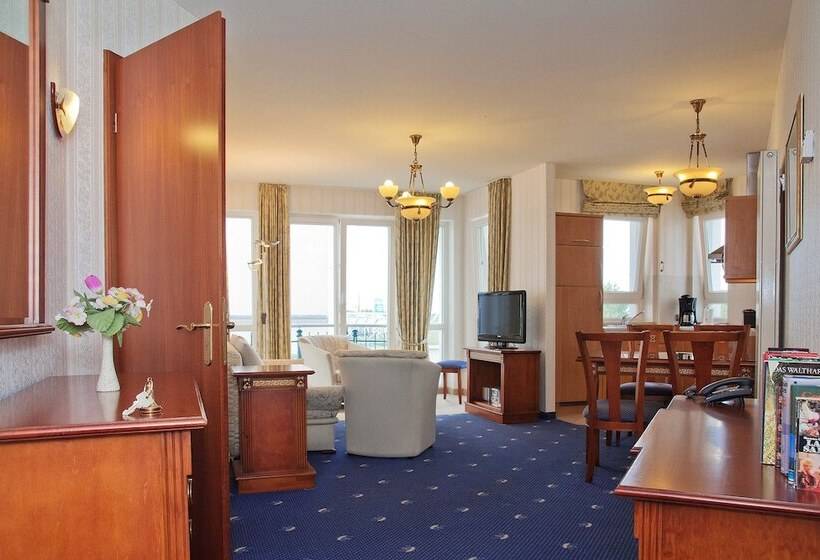 آپارتمان 1 خوابه با چشم‌انداز دریا, Seetelhotel Ostseeresidenz Ahlbeck