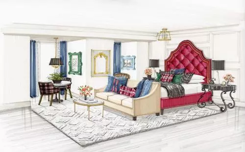 اتاق لوکس با تخت بزرگ, Carnegie House