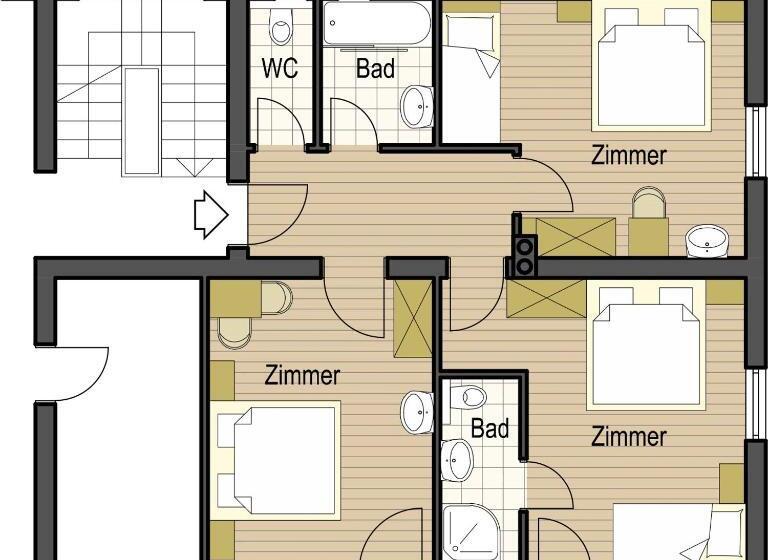 ３ベッドルームアパートメント, Haus Schönjochl By Châtel Reizen