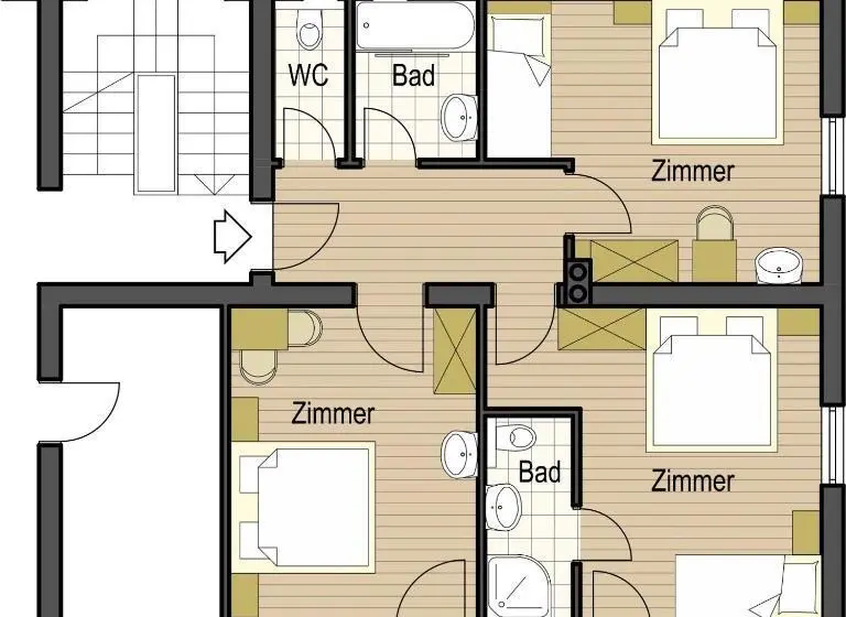 ３ベッドルームアパートメント, Haus Schönjochl By Châtel Reizen