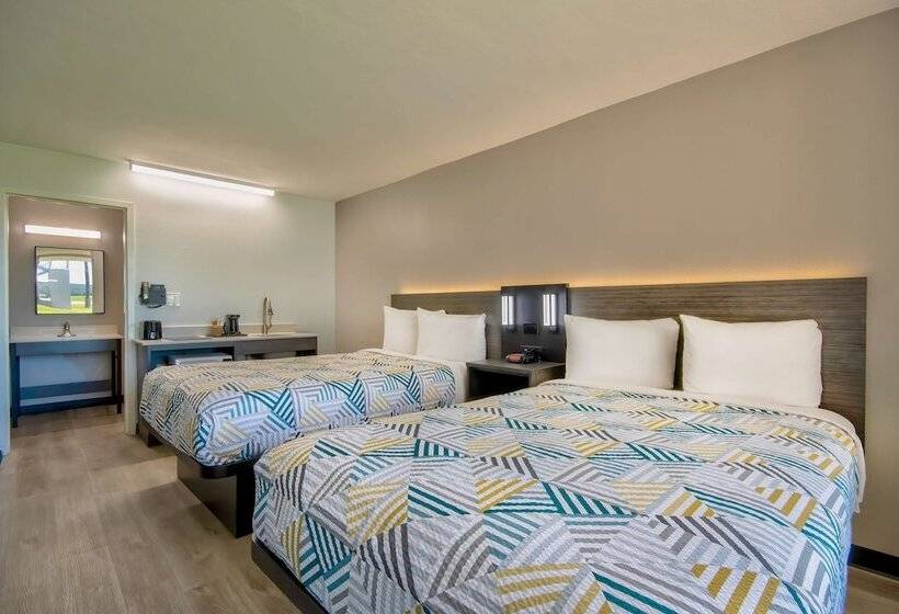 带2个双人床的标准工作室, Studio 6 Rosenberg Tx