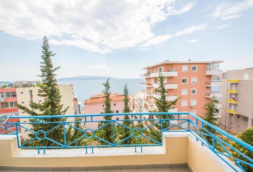 غرفة قياسية مطلّة علي البحر مزوَّدة بشُرفة, Blue Saranda