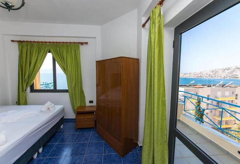 اتاق استاندارد با بالکن و چشم‌انداز دریا, Blue Saranda