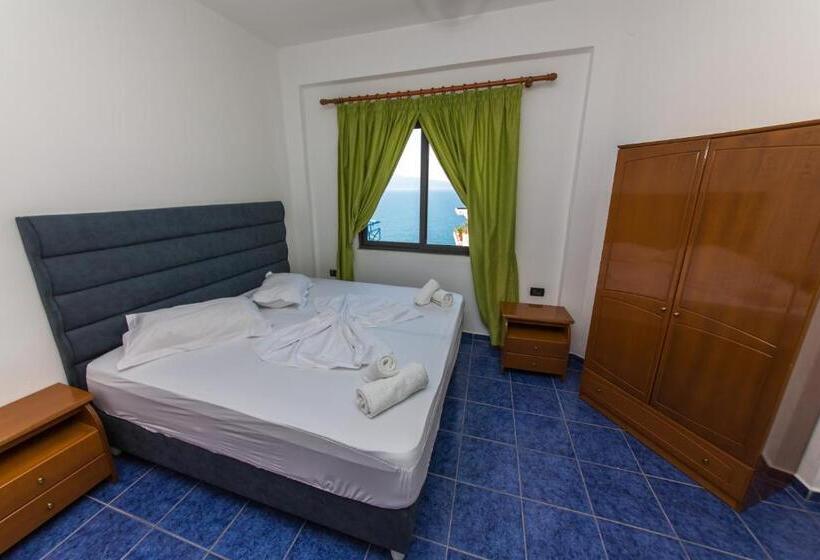اتاق استاندارد با بالکن و چشم‌انداز دریا, Blue Saranda
