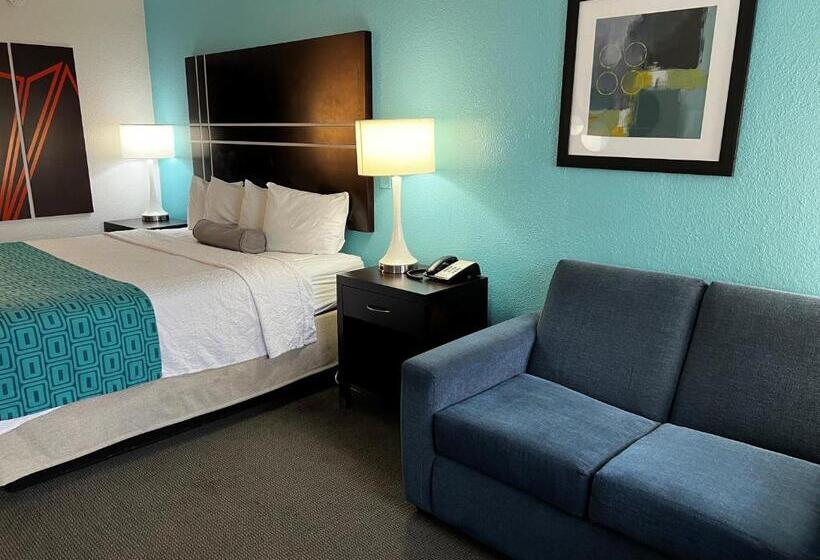 适合残疾人士使用的带超级大床的标准间, Howard Johnson By Wyndham Houston Heights/downtown