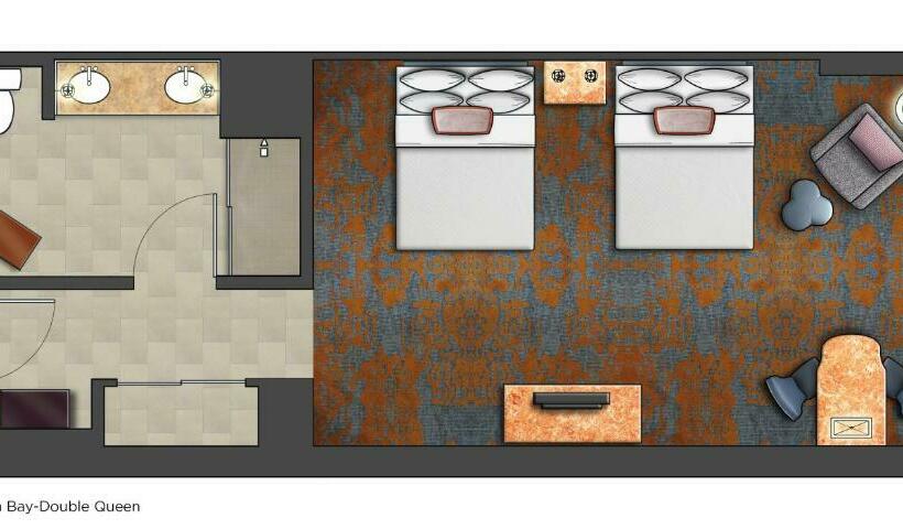 غرفة قياسية مطلّة علي الحديقة, Universal S Loews Portofino Bay