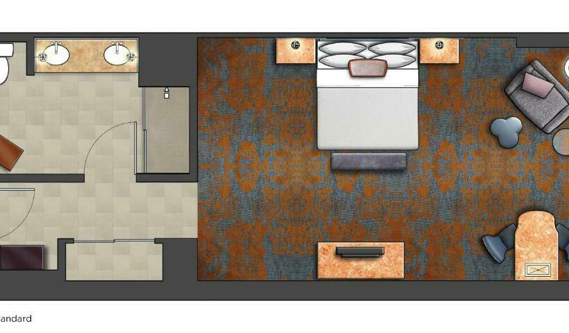 غرفة قياسية سرير كينج, Universal S Loews Portofino Bay