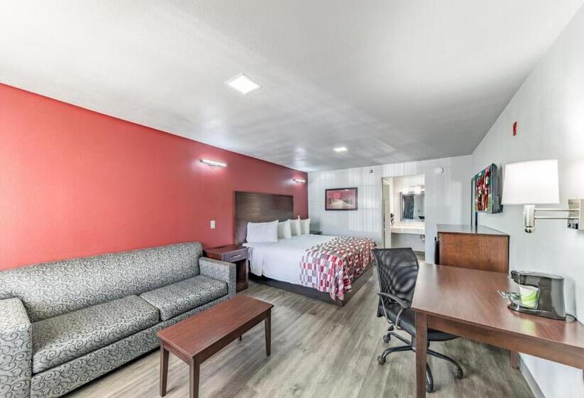 带大床的高级房间, Red Roof Inn Dallas   Mesquite Fair Park Ne