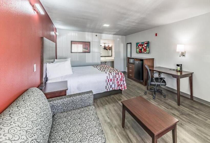 带大床的高级房间, Red Roof Inn Dallas   Mesquite Fair Park Ne