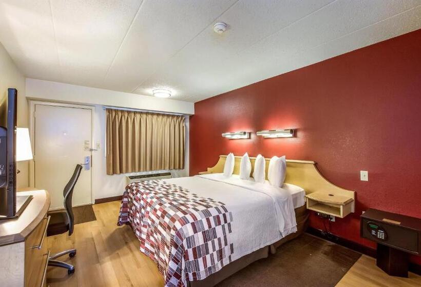 带大床的高级房间, Red Roof Inn Detroit  Plymouth/ Canton