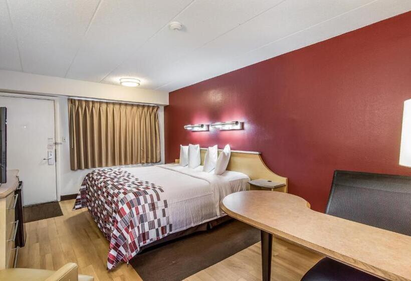 带大床的高级房间, Red Roof Inn Detroit  Plymouth/ Canton