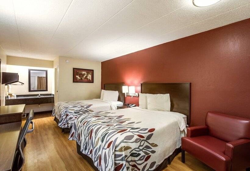 Номер Стандарт 2 Двуспальные Кровати, Red Roof Inn Saginaw – Frankenmuth