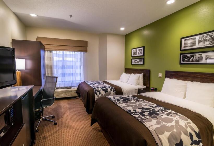 带2个双人床的标准工作室, Sleep Inn Columbia