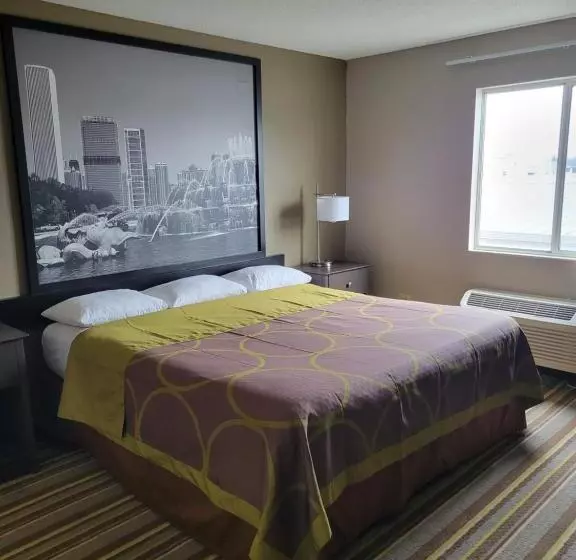 キングサイドベッドのスタンダードワンルーム, Super 8 By Wyndham Aurora/naperville Area