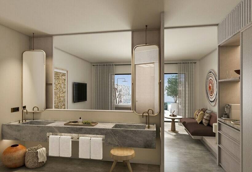 디럭스 룸 바다 전망, The Royal Senses Resort & Spa Crete, Curio Collection Hilton