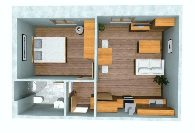 1ベッドルームアパートメント, Apartmány Pod Jeřábem, šanov 67, červená Voda