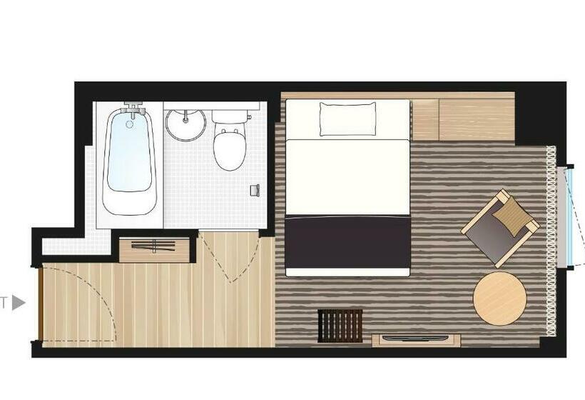 스탠다드 싱글 룸, Prefort Nishiakashi