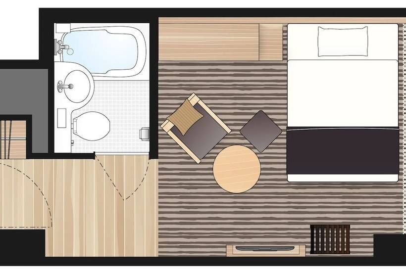 스탠다드 싱글 룸, Prefort Nishiakashi