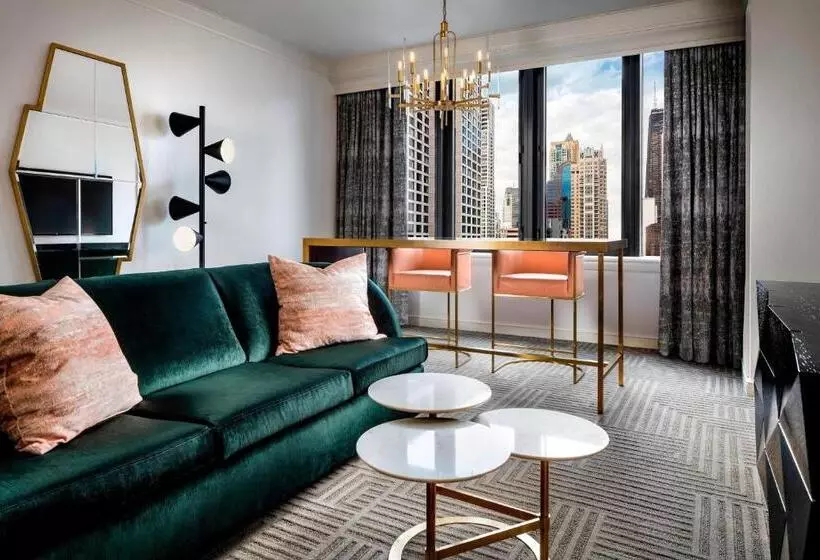 سوئیت با تخت بزرگ, The Gwen, A Luxury Collection Hotel, Michigan Avenue Chicago