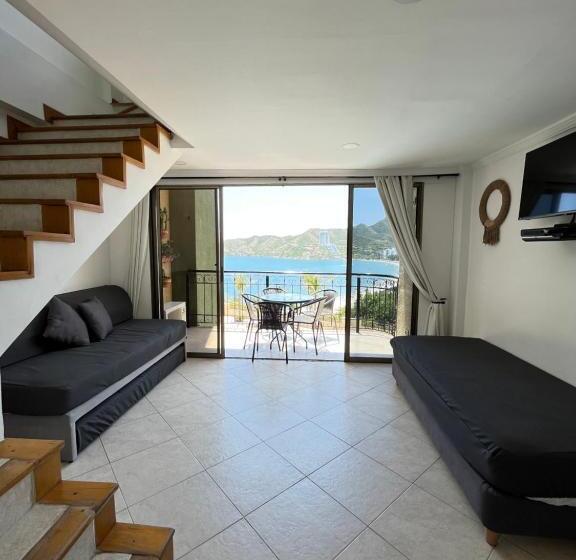 Апартаменты 1 Спальня Вид на Море, Edificio El Peñon Del Rodadero Apartamento Playa Rodadero