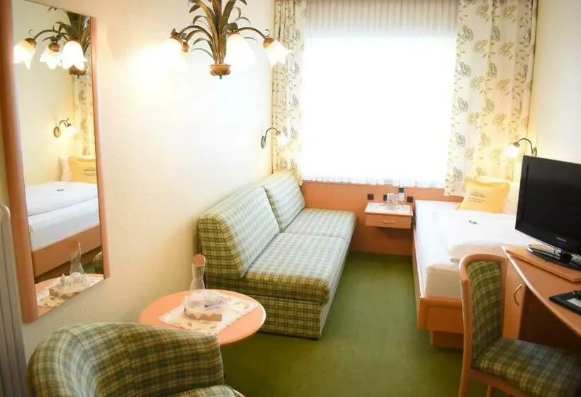 スタンダードシングルルーム, Gartenhotel Kloepferkeller