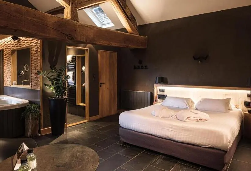 ハイドロマッサージバス付きスイート, Le Domaine Des Prés Verts Suites & Chambres Avec Jacuzzi Privatif à Châteauneuf