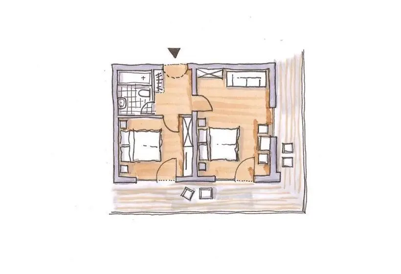 2 Bedroom Suite with Balcony, Romantik Pension Lehrberg