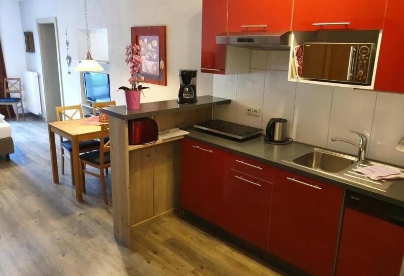 침실 1개 테라스 아파트, Romantik Pension Lehrberg