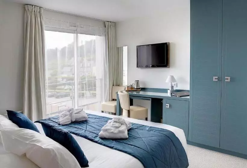 اتاق سوپریور با چشم‌انداز جانبی دریا, Best Western Plus Les Terrasses De Brehat