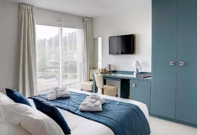اتاق سوپریور با چشم‌انداز جانبی دریا, Best Western Plus Les Terrasses De Brehat