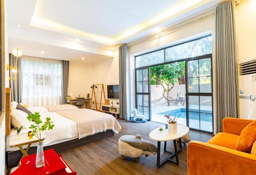 Трехместный Номер Стандарт Вид на Сад, Beihai Silver Beach Yintai Time Seaview Villa