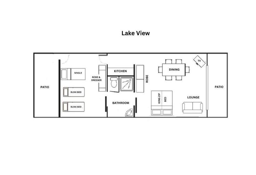 1 Bedroom Apartment Lake View, Big4 Noosa North Shore