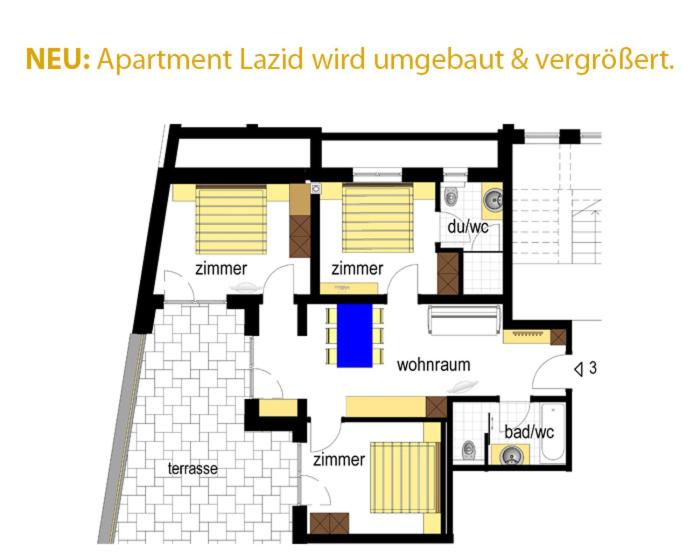 דירת סופריור  חדרי שינה, Alpinapart Bacher