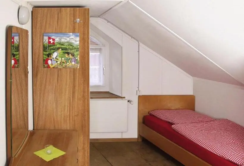 バスルーム共有のシングルスタンダード, Boardercamp Laax   Swiss Mountain Hostel