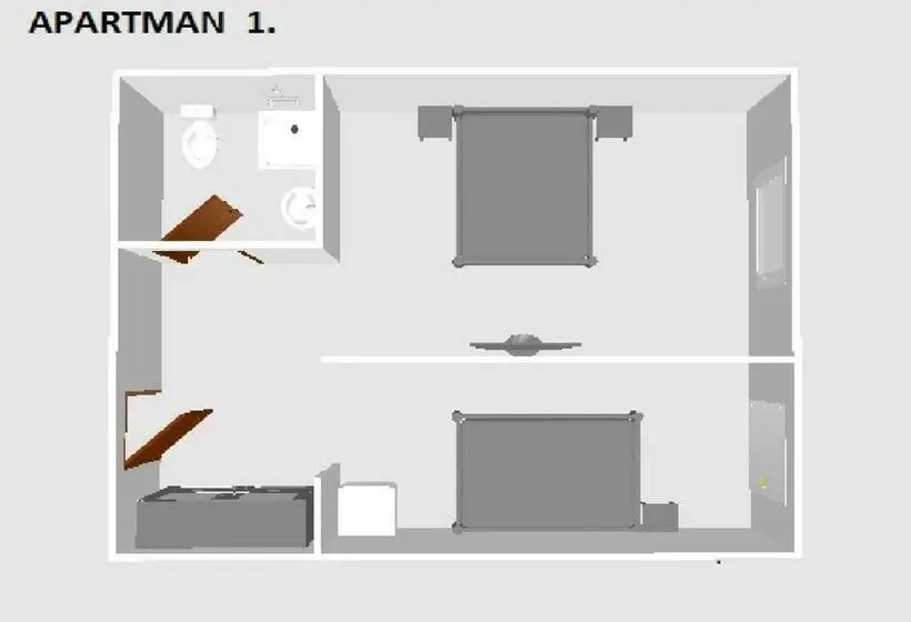 １階の１ベッドルームアパートメント, Thermal Apartman