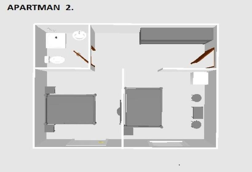 Апартаменты 1 Спальня Нижний Этаж, Thermal Apartman