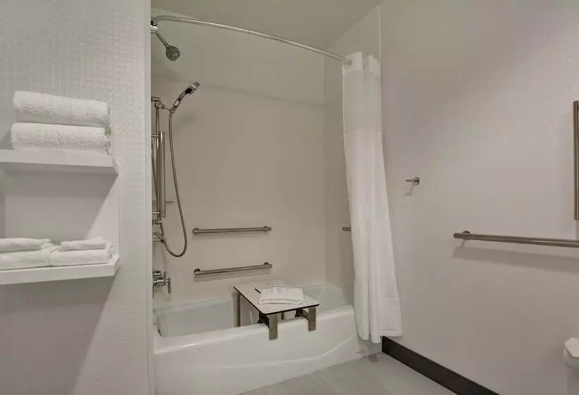 ２ダブルベッドのスタンダードルーム, Hampton Inn & Suites Newark Harrison Riverwalk
