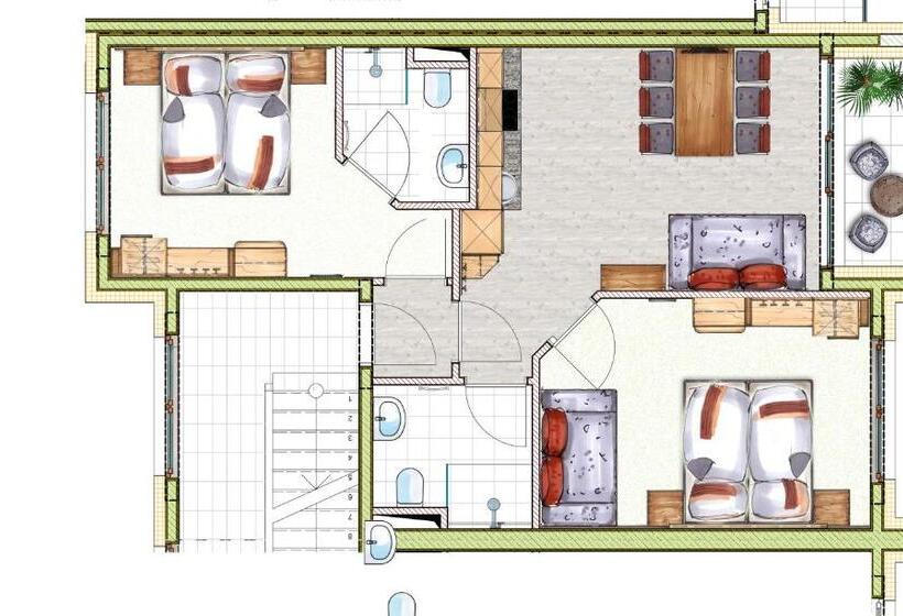 آپارتمان 2 خوابه, Bergparadies   Inklusive Eintritt In Die Alpentherme